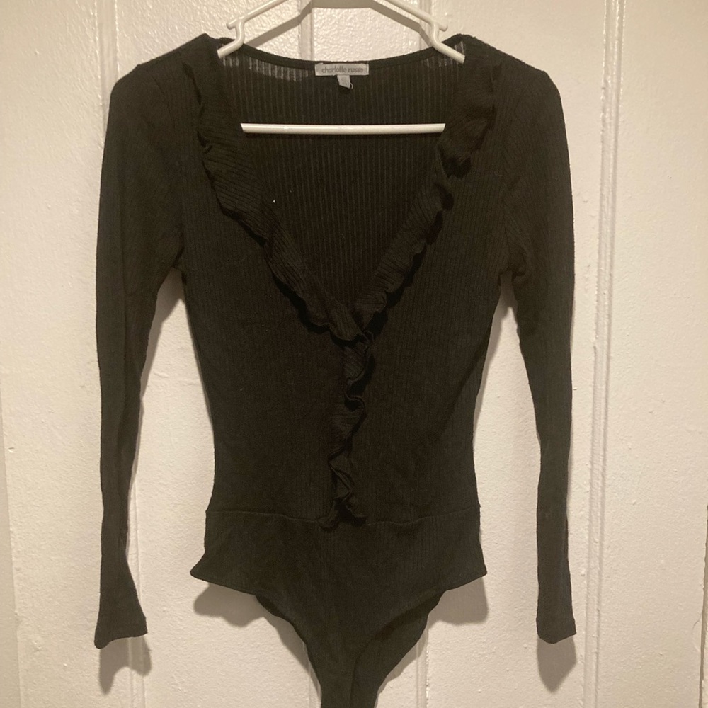 Charlotte Russe ribbed cotton bodysuit